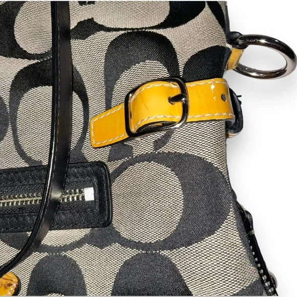 Coach Black and Yellow Shoulder Bag - Picture 14 of 14